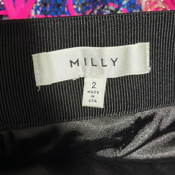 Milly Couture Tweed Pencil Midi Skirt Multicolor - Picture 9 of 11